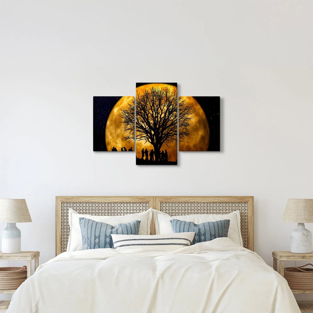 Obraz mesiace a siluet (90x60 cm)