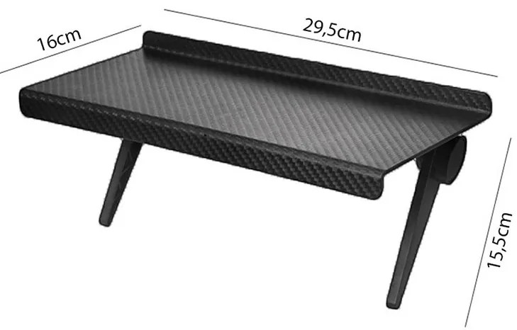 Verk 01760 Závěsná polička na TV monitor 30 x 16 cm, černá