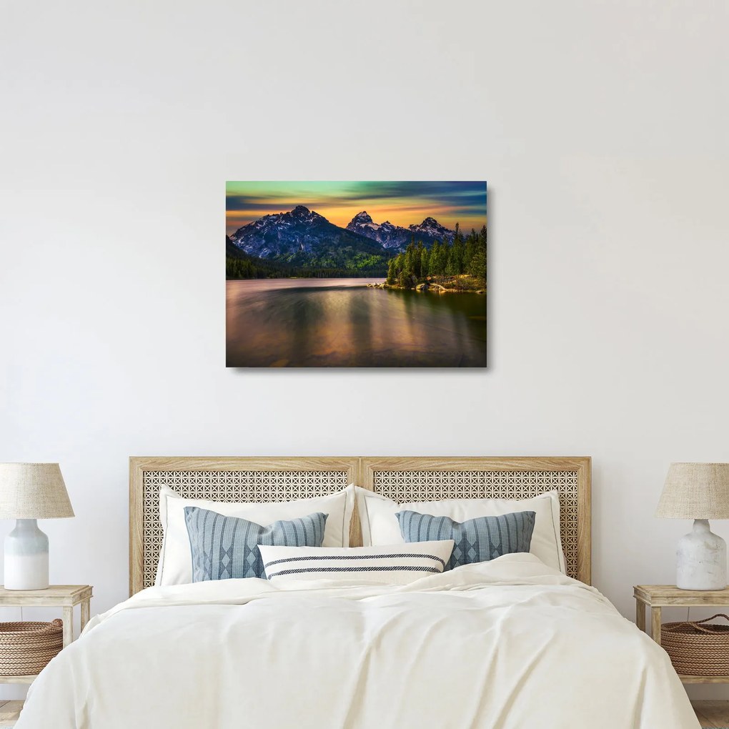 Sklenený obraz - Národný park Grand Teton (70x50 cm)