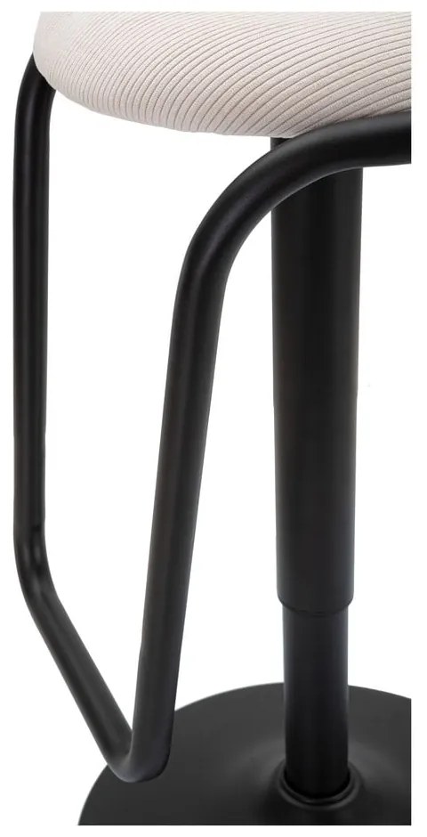 Biela/čierna čalúnená barová stolička s nastaviteľnou výškou (výška sedadla 61 cm) Destiny – Mauro Ferretti