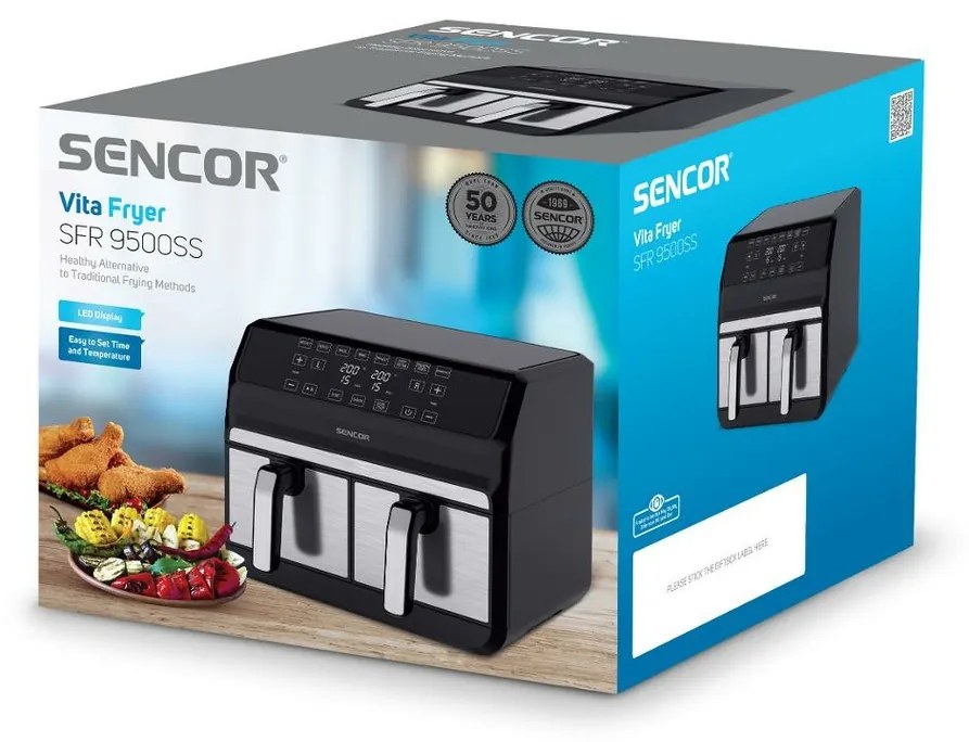 Sencor SFR 9500SS teplovzdušná fritéza
