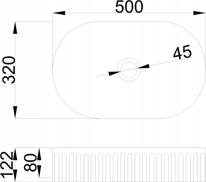 Invena Glamour Trend, oválne umývadlo na dosku 500x325x122 mm, čierna matná, INV-CE-63-W05-L