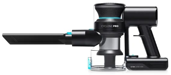 Niceboy ION Hurricane H5 Plus- Bezdrôtový tyčový vysávač 2v1 140W/2200 mAh čierna