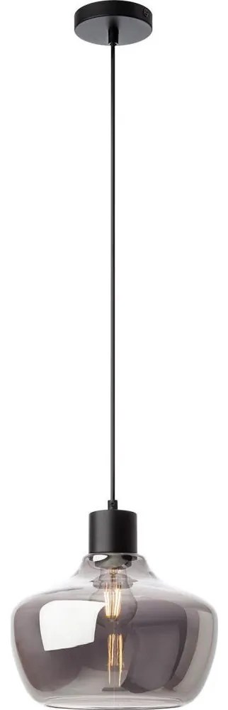 Redo 01-4046 - Luster na lanku ATLANTIS 1xE27/42W/230V pr. 26 cm čierna