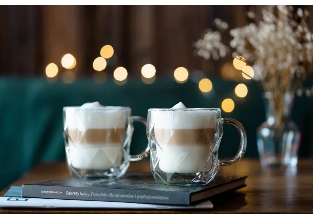 Súprava 2 dvojstenných hrnčekov Vialli Design Geo, 330 ml