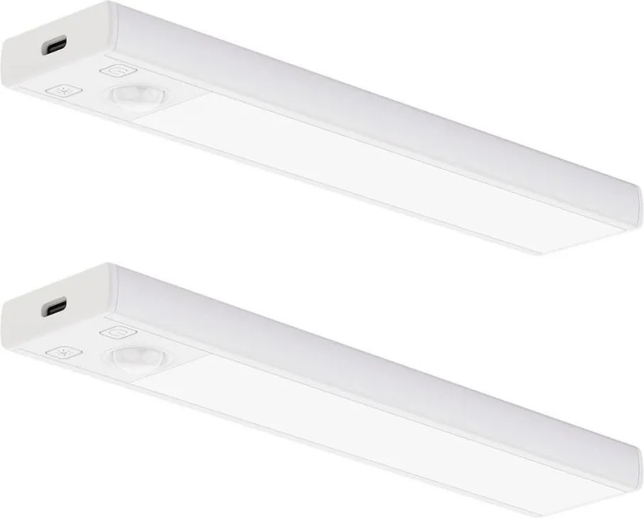 SADA 2x nabíjateľné LED osvetlenie nábytku so senzorom VIRO LED/1 W/800 mAh/20 cm/CCT biela