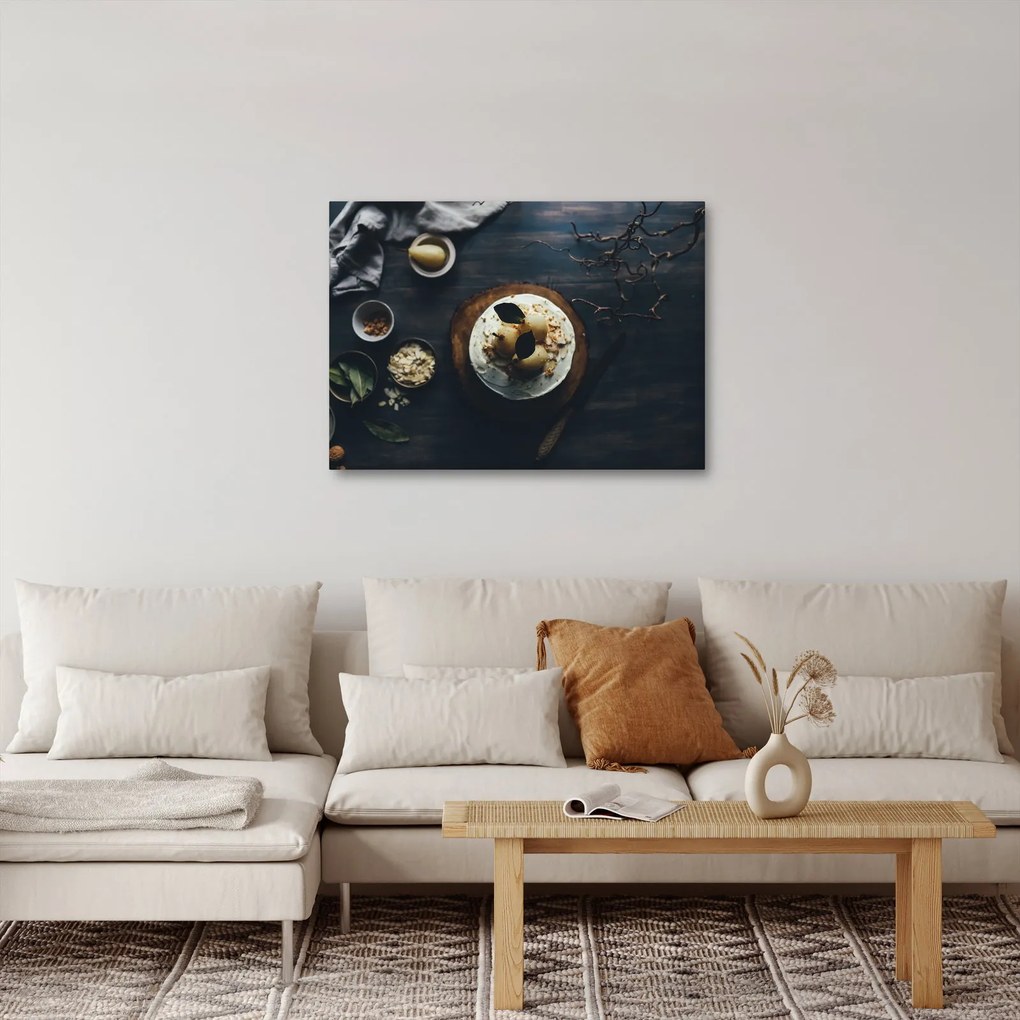 Obraz dezertu na stole (70x50 cm)
