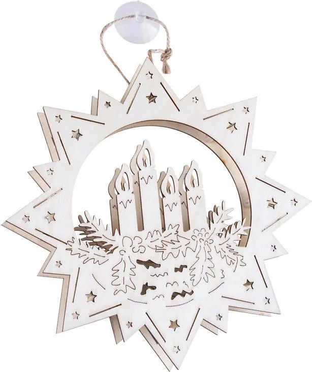 Svietiaca drevená hviezda