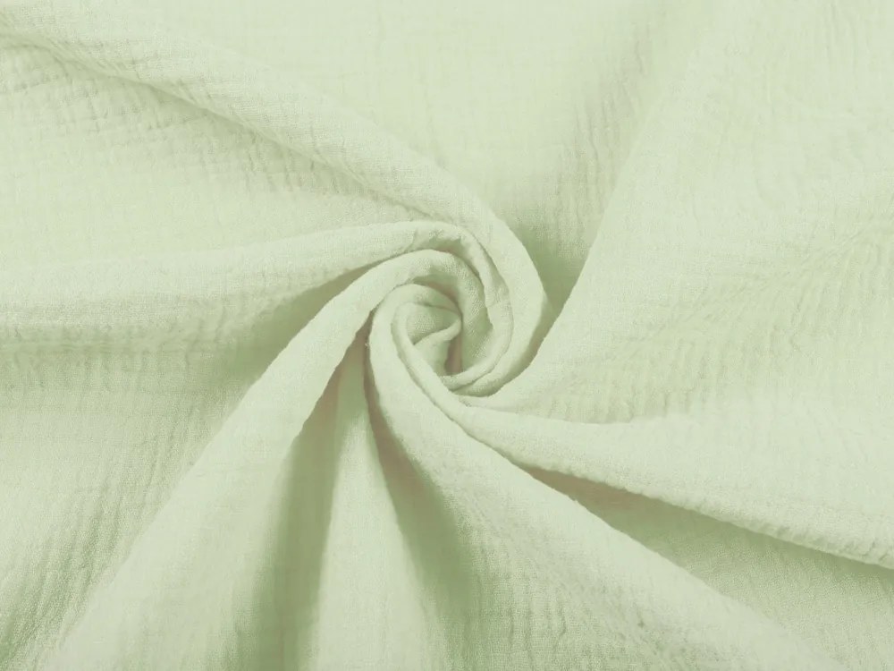 Biante Mušelínová plienka/dečka Nature MSN-030 Pastelovo pistáciová - ZVÝHODNENÁ SADA 3 KS 120x120 cm - Sada 3 ks