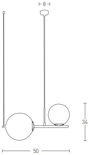 Zambelis 1997 - Luster na lanku 2xE27/15W/230V zlatá