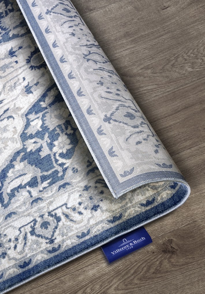 Villeroy & Boch, Kusový koberec Villeroy & Boch 106122 Cream, Blue, 160x235, modrá, obývacia izba