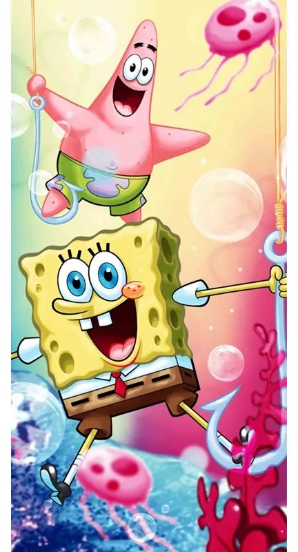 Froté osuška Sponge Bob 02 70x140 cm 100% Bavlna Jerry Fabrics