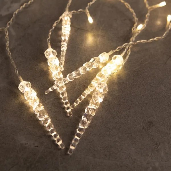 LED Vianočný vonkajší záves 180xLED 3,5x0,7 m IP44 teplá biela