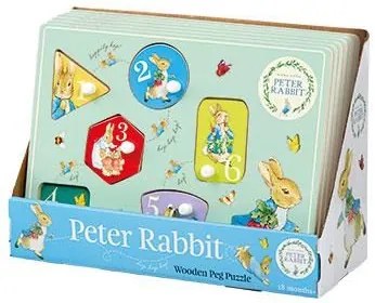 Rainbow Vkladacie puzzle počítanie králiček Peter