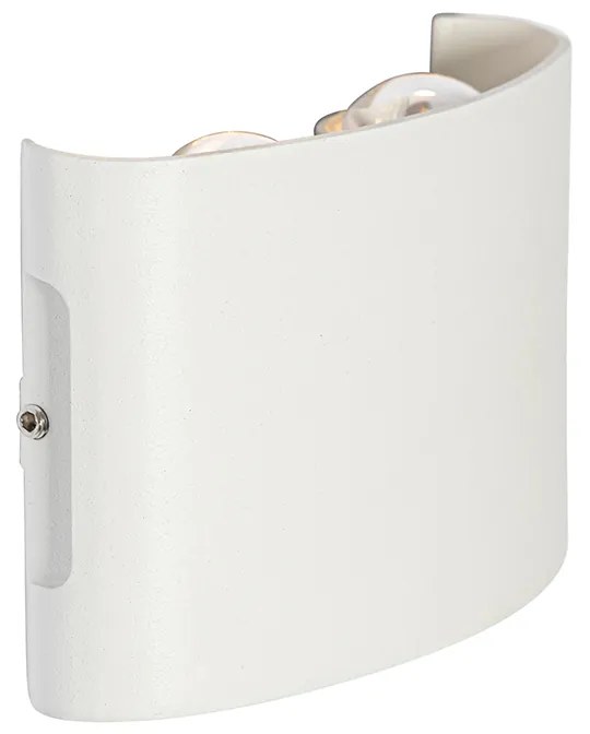 Vonkajšia nástenná lampa biela vrátane LED 4-svetlo IP54 - Silly