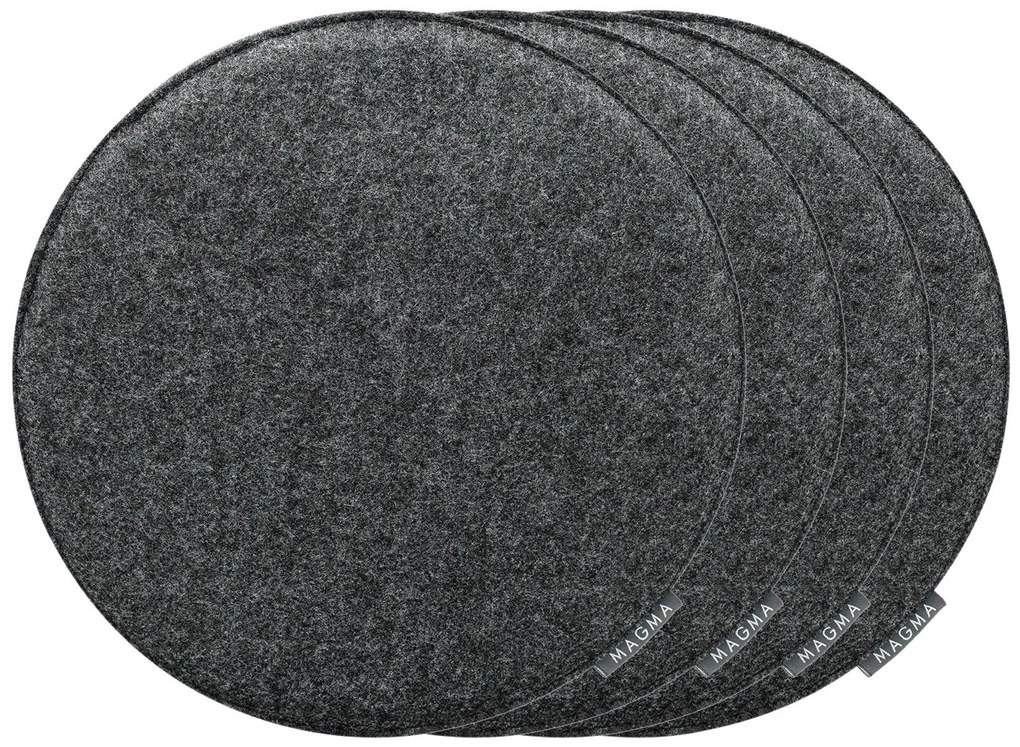 Magma Podložka na sedenie Avaro, 4 kusy (okrúhly tvar, antracitová) (100247989)