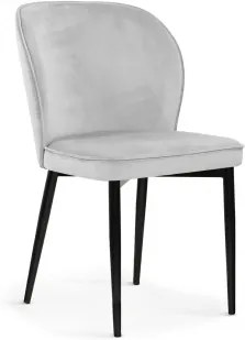 ANIE zamatová stolička, Farba Sivá - svetlá