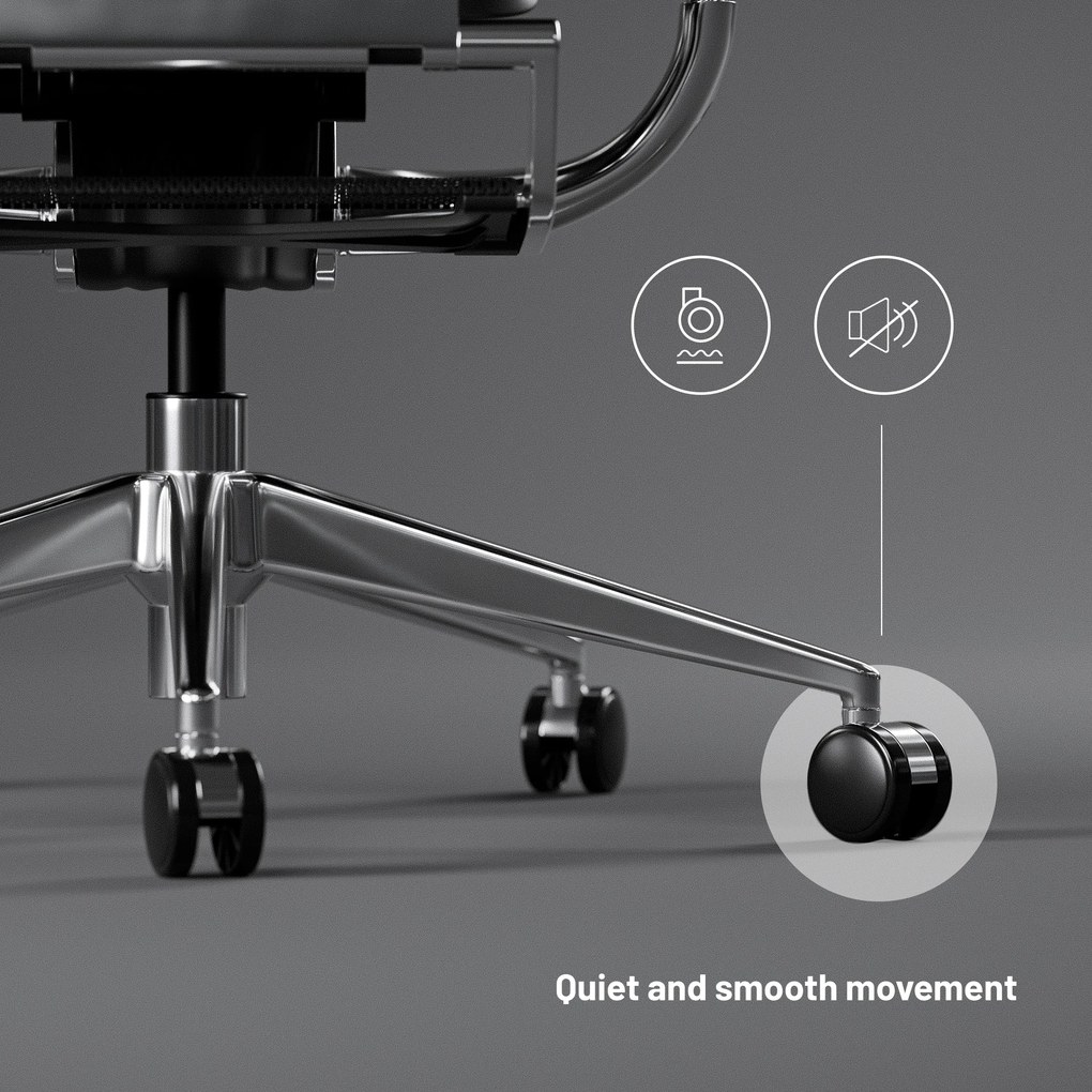 Ergonomická kancelárska stolička s podnožkou Normal Size, čierny-sivý: Diablo V-Master