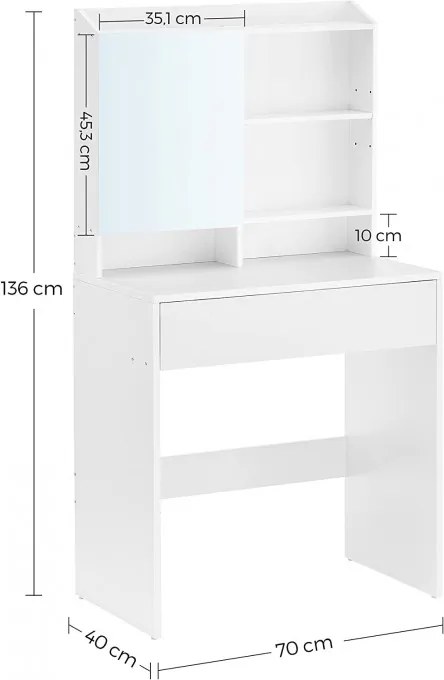 Toaletný stolík so zrkadlom RDT118W01