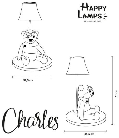 Happy Lamps - LED Detská stolná lampa CHARLES LED/5,4W/230V medveď