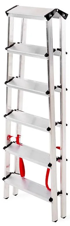 Hliníkový rebrík obojstranný 6 -stupňový 125 kg