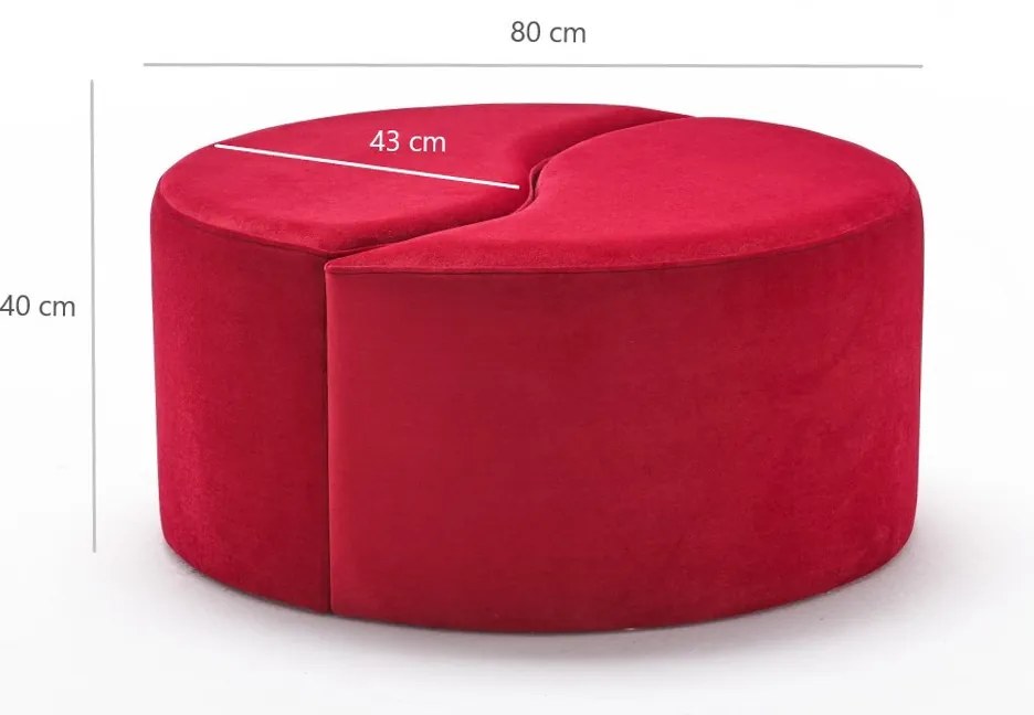 Stolička Alis Pouf Red
