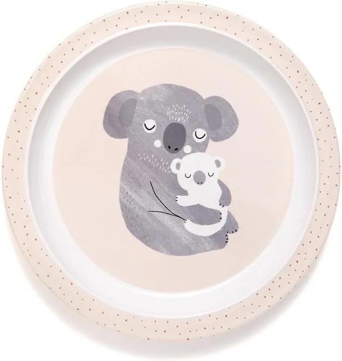 PETIT MONKEY Detský melamínový tanier s okraji Koala