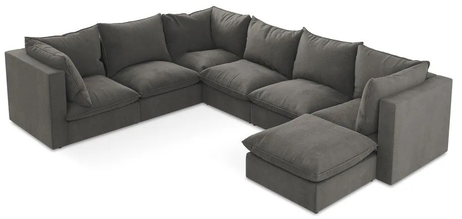 Tmavosivá rohová pohovka (ľavý roh/do tvaru "U") Manao – Makamii