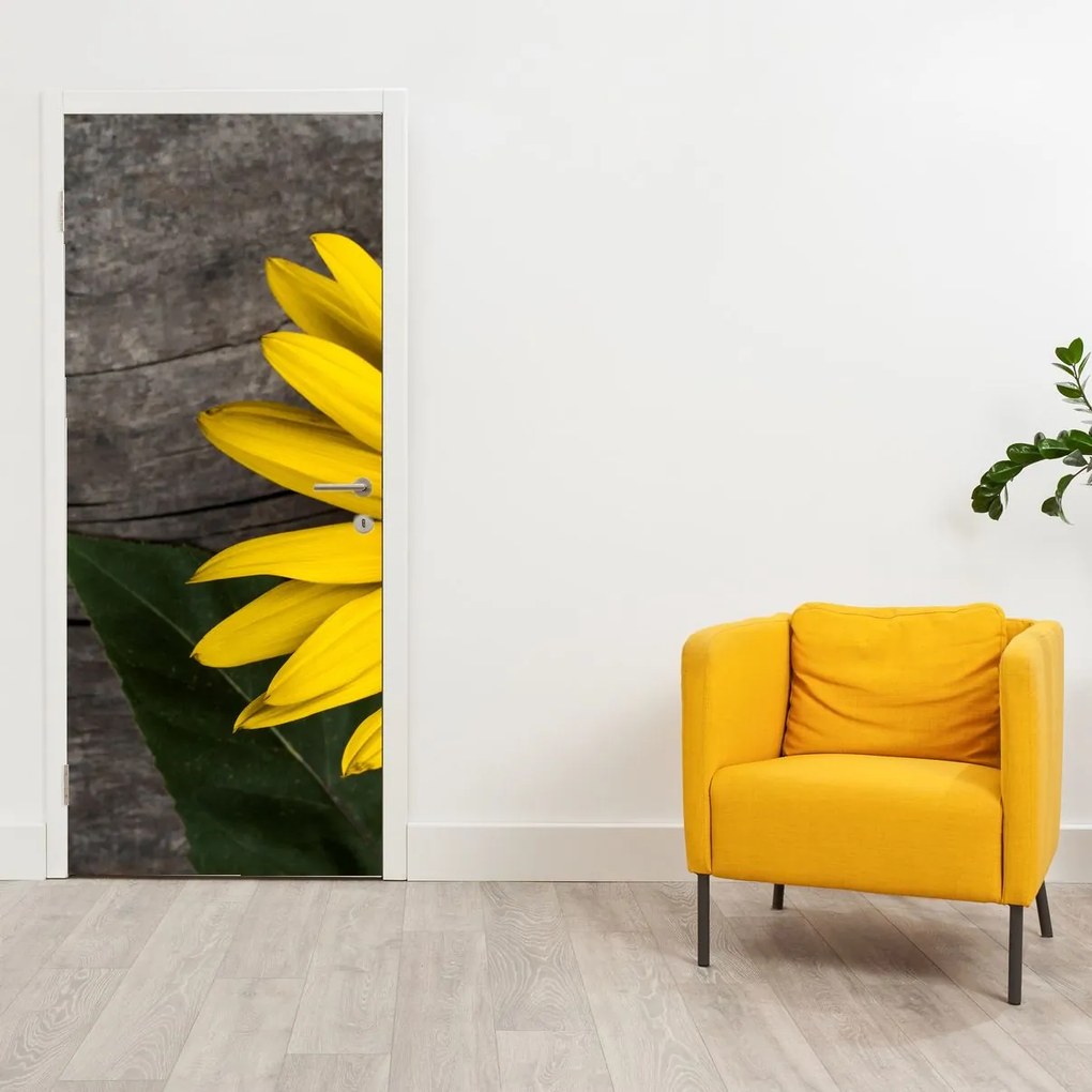 Fototapeta na dvere - Kvet slnečnice (95x205cm)