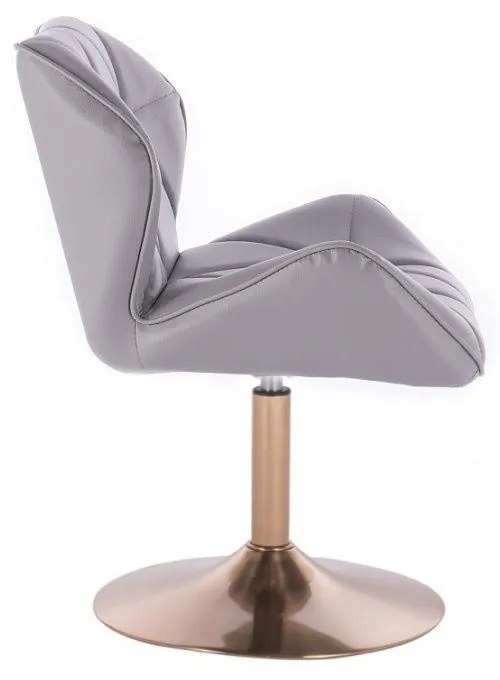 LuxuryForm DESIGN Stolička MILANO na zlatom tanieri - sivá