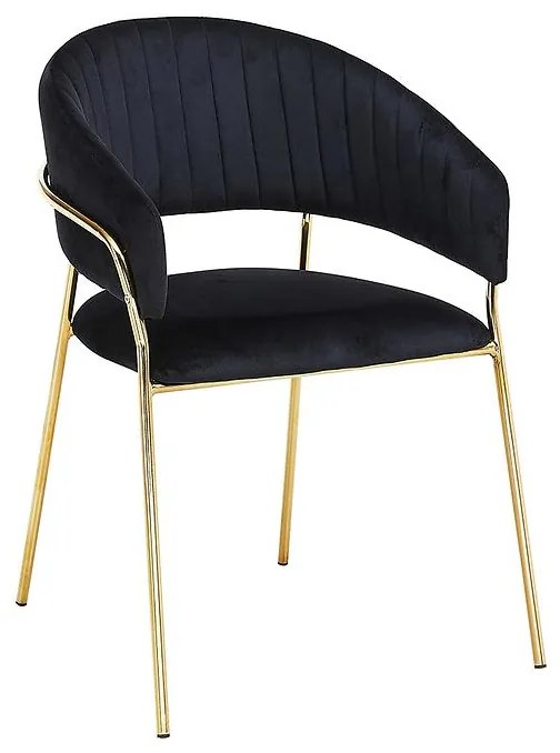 Stolička Lido 80171g čierna/zlatá