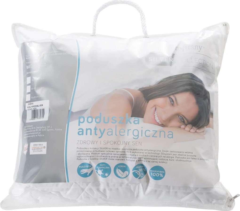 VANKÚŠ SILVER 50X60 CM BIELA