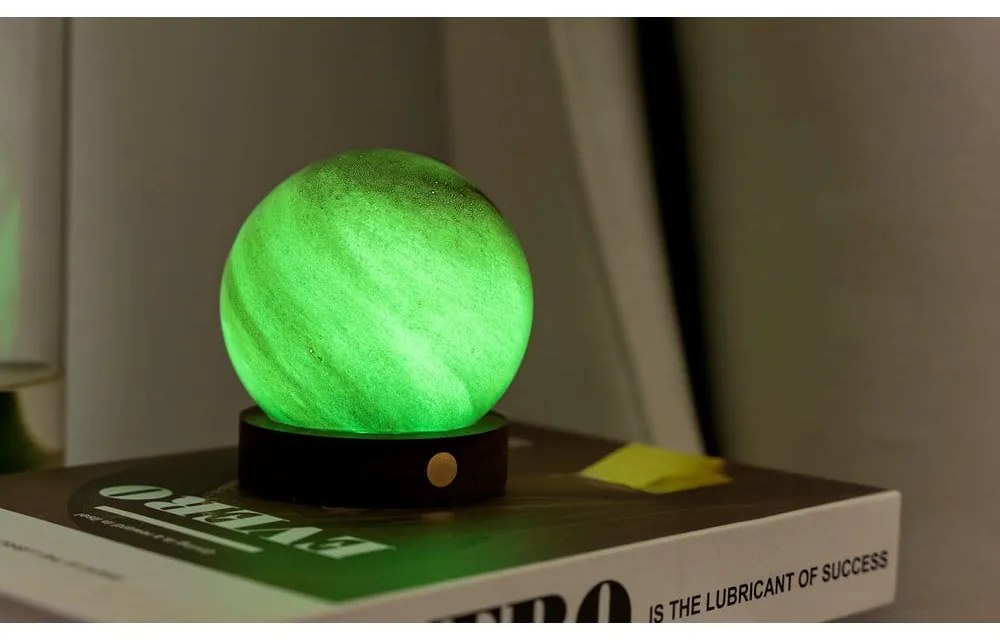 Tmavohnedá svetelná dekorácia na USB ø 8 cm Sand Storm – Gingko