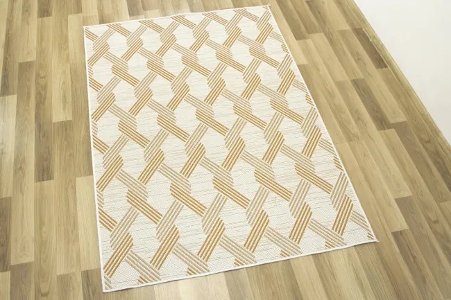Koberec šnúrkový Berg 28354/62 Geometrický Romby krémový