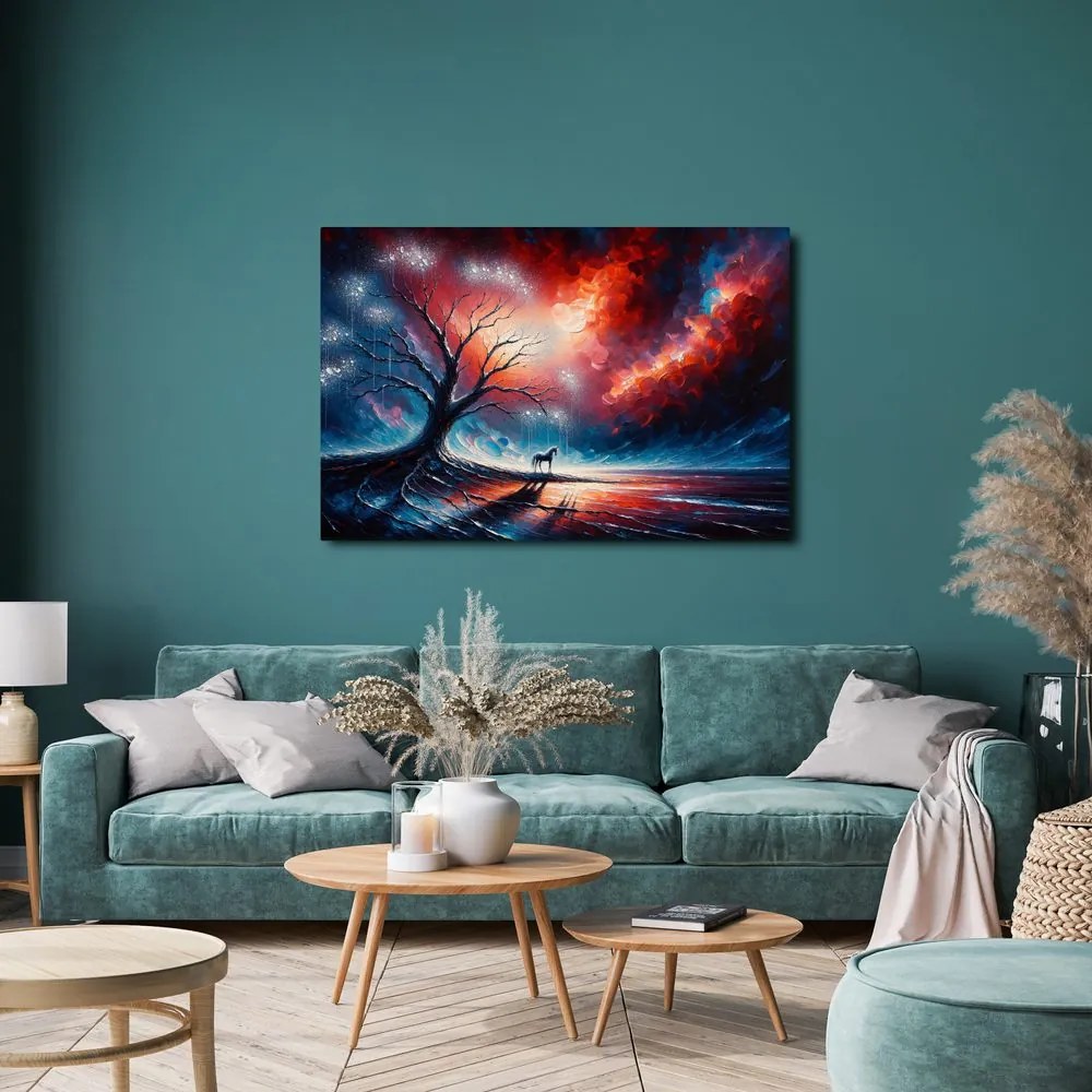 Obraz magický strom života v noci
