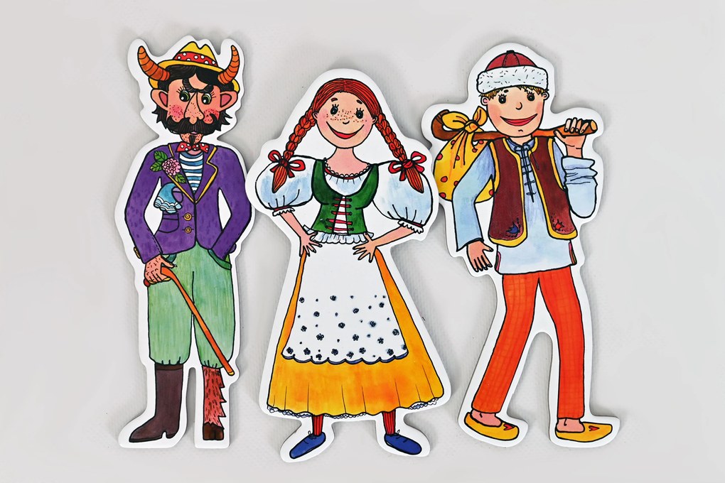 MARIONETINO – Čert a Káča – bábky 3 ks