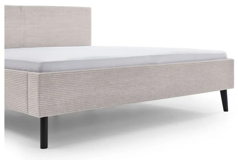 Béžová čalúnená dvojlôžková posteľ bez roštu 180x200 cm Avola – Meise Möbel