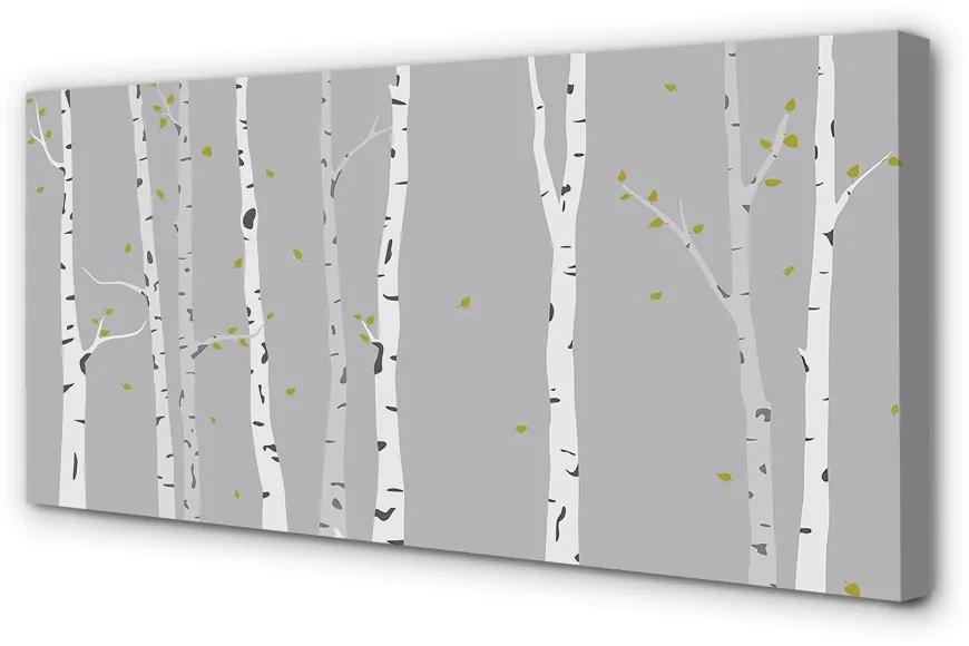 Obraz canvas ilustrácie brezy 100x50 cm