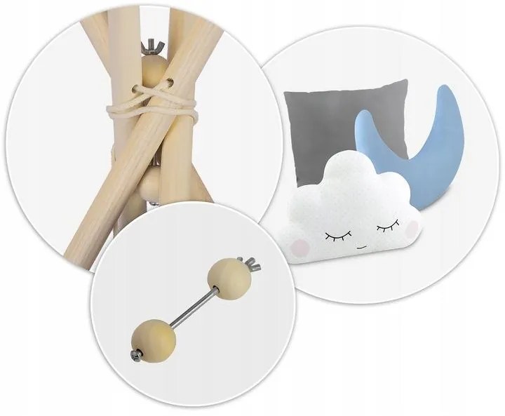 Detský stan Teepee NK-406 NUKIDO 740600 - sivý