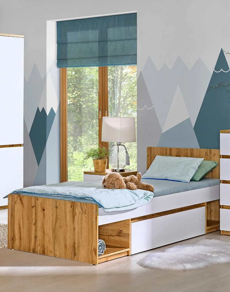 Detská posteľ so zásuvkou 90x195 cm ARCA AR9