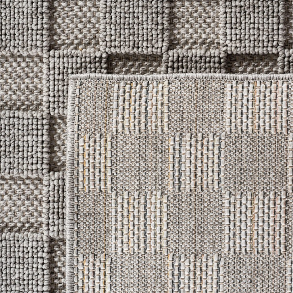 Ayyildiz, Kusový koberec Helix 2203 silver kruh, 80x80, šedá, chodba / predsieň
