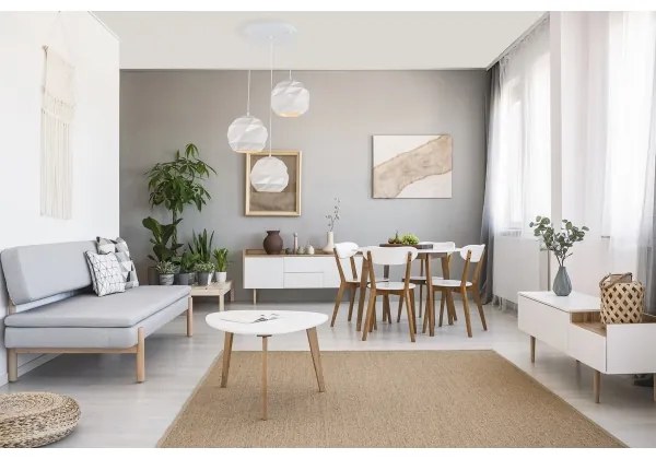 ITALUX PND-2424-3S-WH - Luster na lanku PALERMO 3xE27/40W/230V biela