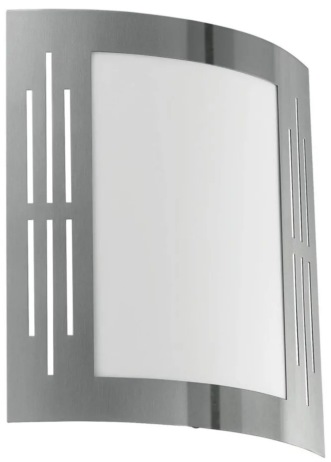 Eglo 79282 - Vonkajšie nástenné svietidlo CITY 1xE27/60W/230V chróm IP44 79282