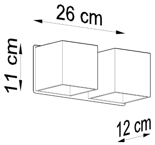 QUAD 2 Nástenné svetlo, čierna SL.0657 - Sollux