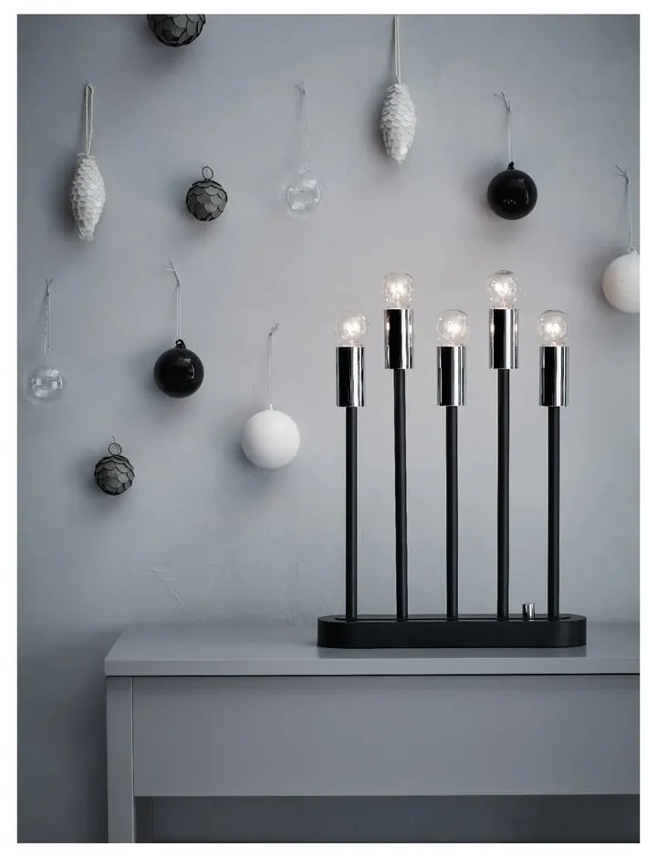 Čierna vianočná svetelná dekorácia Buster – Markslöjd