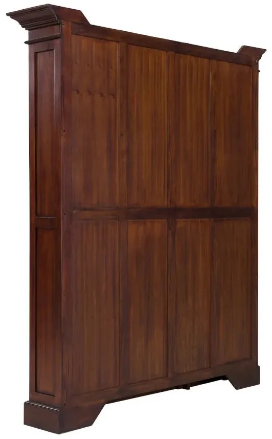 furniture-nabytek.cz - Masivní knihovna Cambridge I z mahagonu, lakovaná, hnědá – 168×34×210 cm
