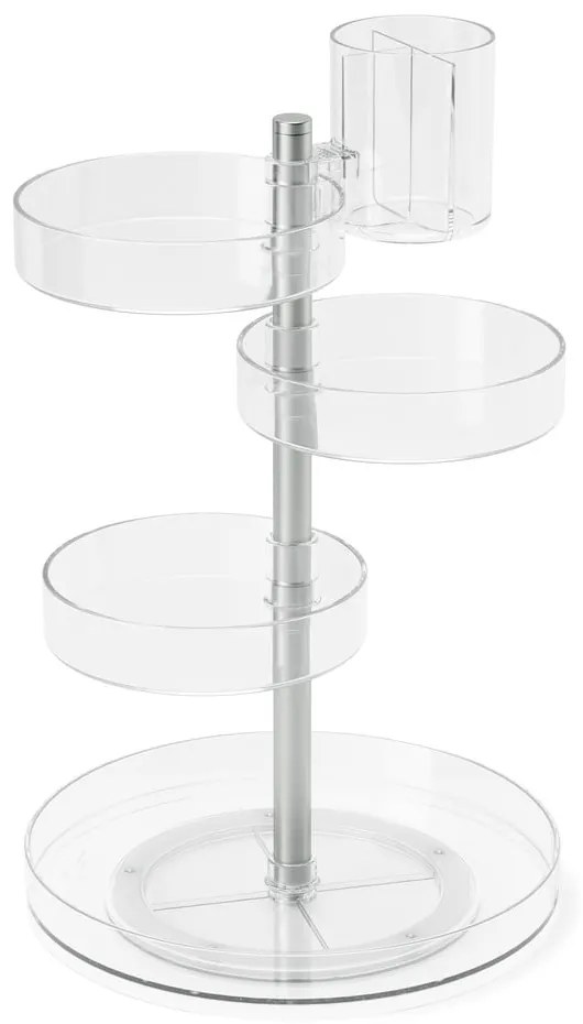 Otočný plastový kúpeľňový organizér na kozmetiku Pirouette – Umbra