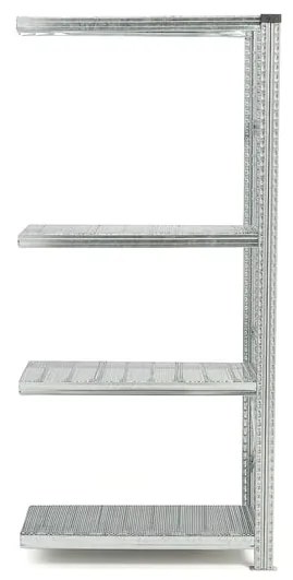 Kovový regál BLEND s vaničkou, prídavná sekcia, 1972x900x400 mm