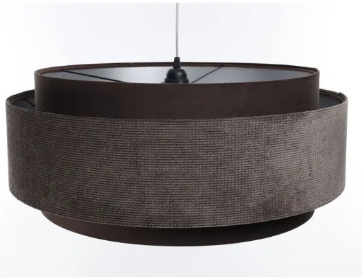 Luster na lanku DOBLO 1xE27/60W/230V pr. 60 cm hnedá/strieborná