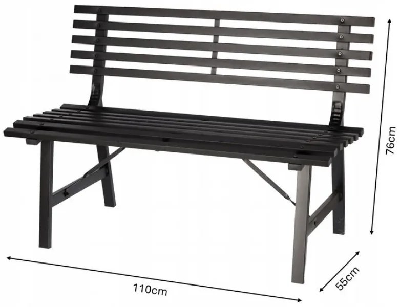 Záhradná lavička 110 x 55 x 76 cm